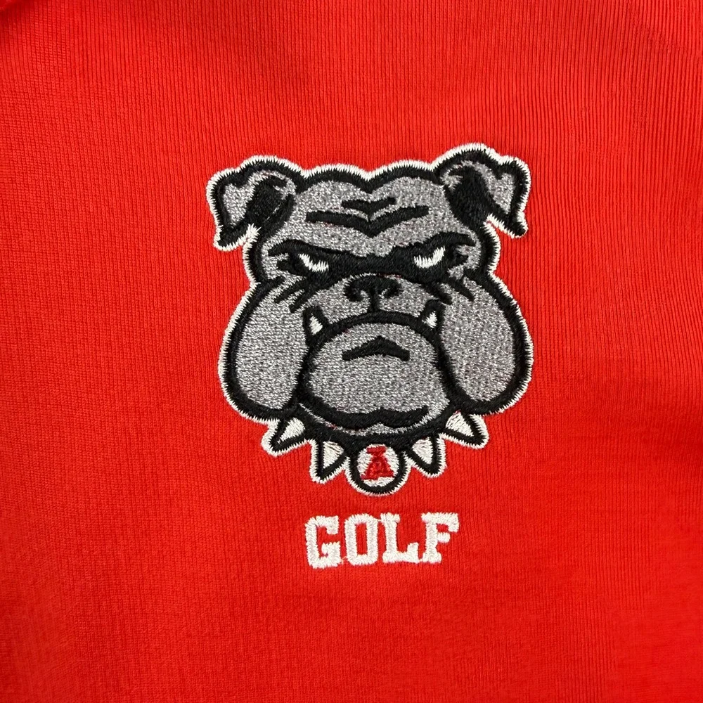 Nike Georgia Bulldogs Polo Shirt Mens Medium Red NCAA Football Golf Performance